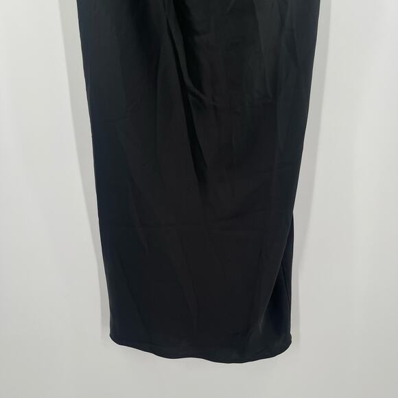 ELOQUII Dress Size 14 Satin Tube Maxi Black Cocktail Evening Formal Wedding NWT - Picture 10 of 13